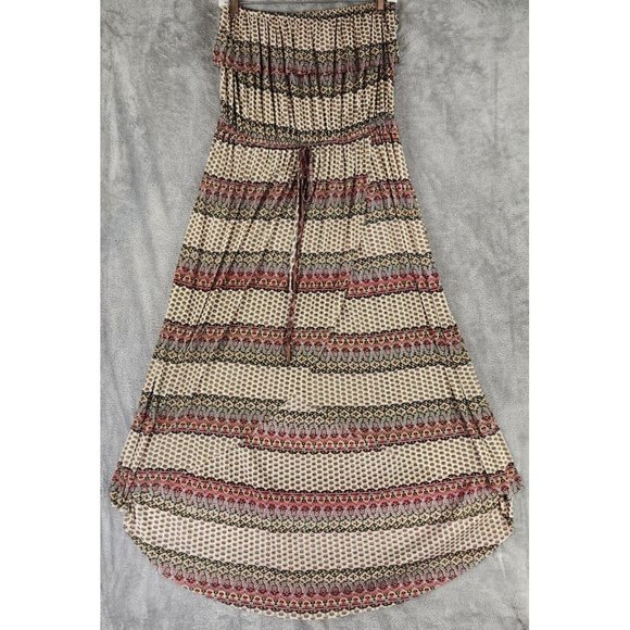 Forcynthia Dresses & Skirts - Forcynthia Dress Womens Large Paisley Boho High Low Strapless Tube Beachwear